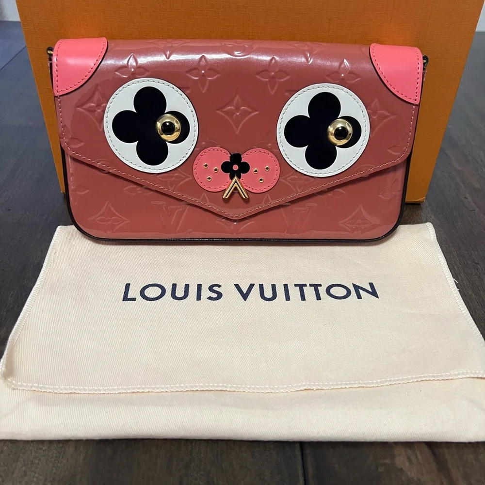 💯 LOUIS VUITTON Monogram Vernis
Pochette-Felicie Chain Long Wallet with COA - Picture 2 of 15